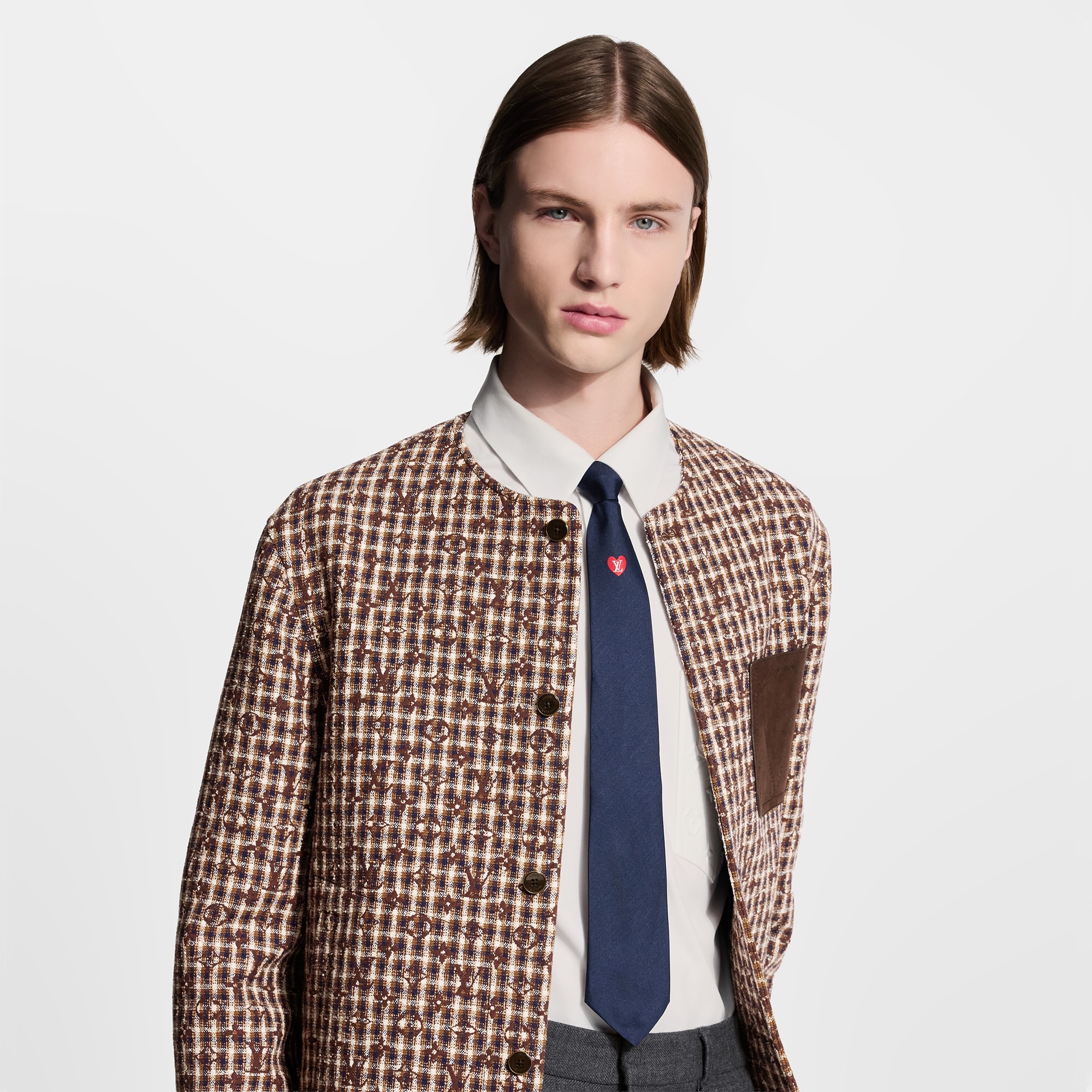LOUIS VUITTON ルイヴィトン ネクタイ バーガンディー ハート柄 ネクタイ・ハート 7CM S00｜ルイ・ヴィトン 公式サイト - M97748